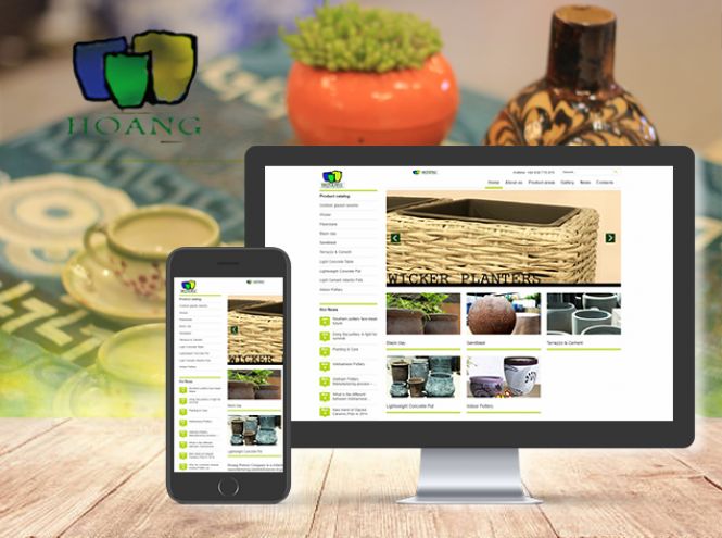 Thiết kế website - Gốm sứ Hoàng (Hoang Pottery)