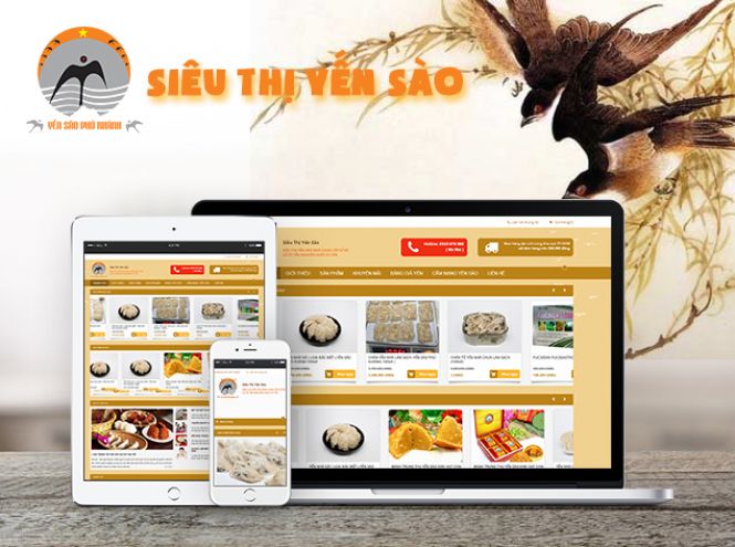 Thiết kế website - Thiết kế web Siêu thị yến sào