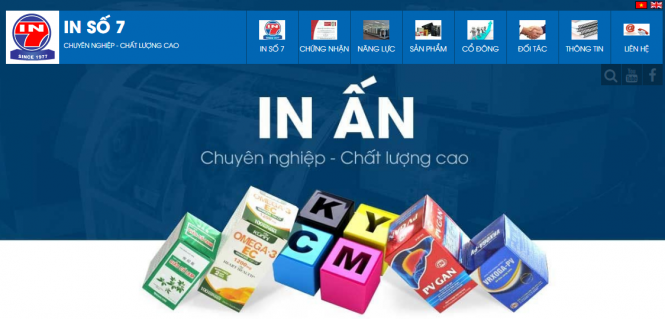 Thiết kế website - Công ty Cổ Phần In Số 7