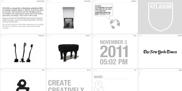 Mẫu thiết kế web sáng tạo 2011 - Atlason.com