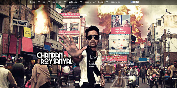 Mẫu thiết kế web sáng tạo 2011 - Chandanroysanyal.com