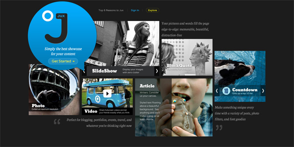 Mẫu thiết kế web sáng tạo 2011 - Jux.com