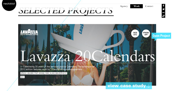 Mẫu thiết kế web sáng tạo 2011 - Neotokio.it