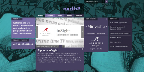 Mẫu thiết kế web sáng tạo 2011 - North2.net