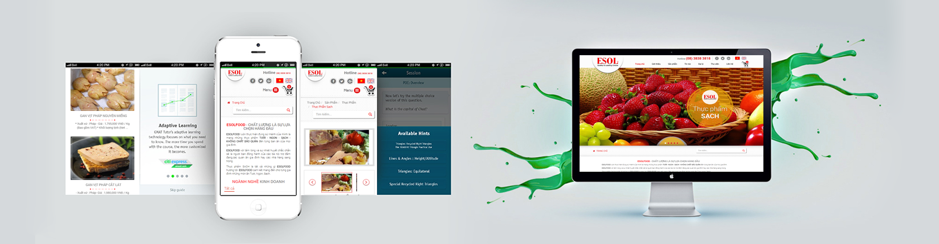 Thiết kế website thực phẩm ESOL
