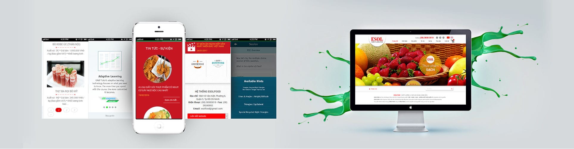 Thiết kế website thực phẩm ESOL