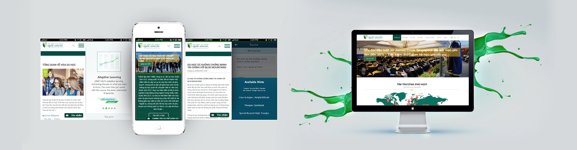 Thiết kế website du học QUỐC ANH IEC
