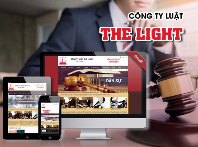 Thiết kế website - Công ty Luật The Light