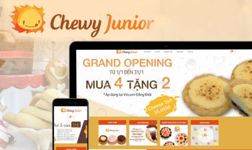 Thiết kế website - Nhà hàng Chewy Junior
