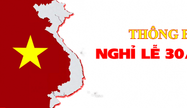 Thông báo lịch nghỉ lễ 30/04 và 01/05 năm 2019
